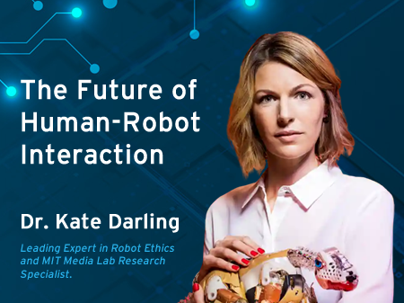 Dr Kate Darling will present on The Future of Human Robot Interaction